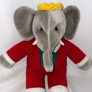 Vintage 1991 plush elephant Macy’s exclusive by Gund 14 inch Babaar